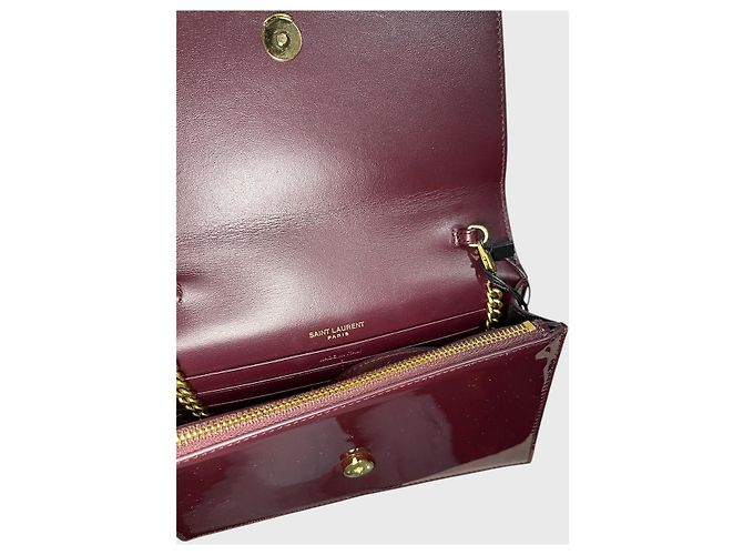 Autre Marque Borsa Saint Laurent Kate Tassel bordeaux Bordò - vista 9