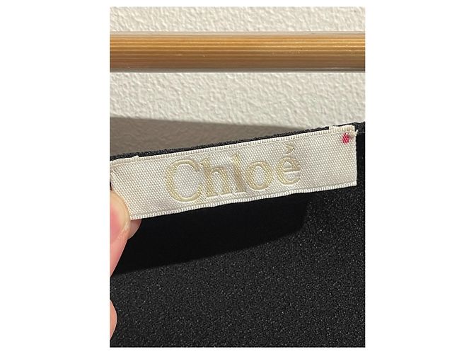 Top Chloé negro de viscosa estilo abrigo Talla 36 - vista 8