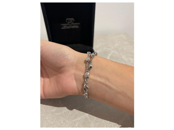 Bracciale Chopard Love Happy Diamonds in oro bianco e diamanti Argento - vista 2