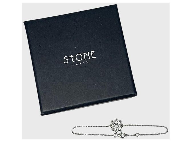 Autre Marque Bracciale Stone in oro bianco Metallico - vista 4