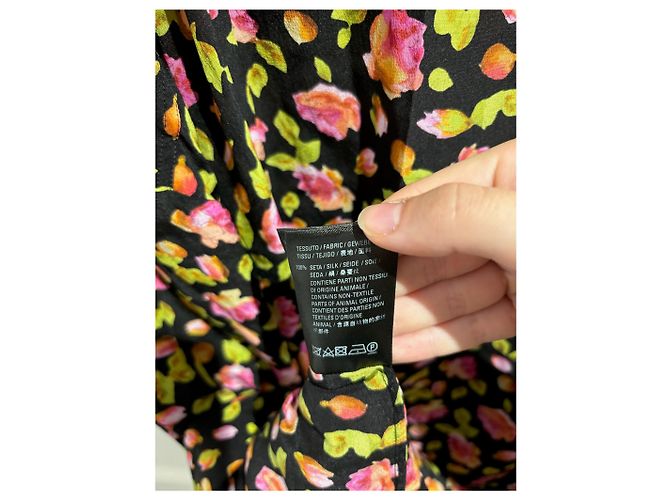 Balenciaga Blumenkleid T.32 Schwarz - Ansicht 7