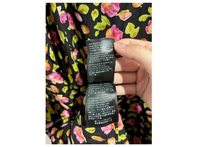 Balenciaga Blumenkleid T.32 Schwarz - Ansicht 8