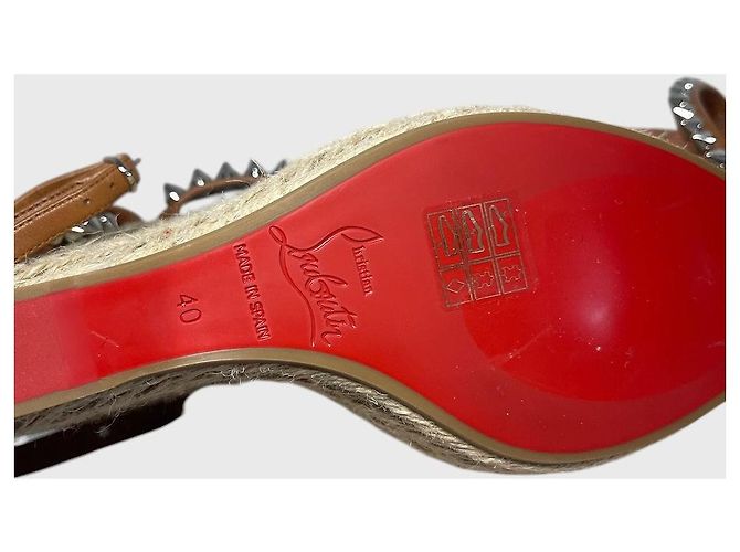 Sandali Christian Louboutin camel T.40 Cammello - vista 10