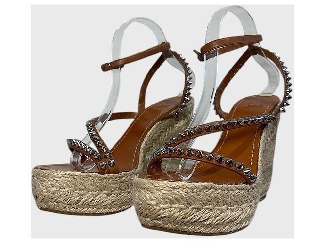 Sandali Christian Louboutin camel T.40 Cammello - vista 5