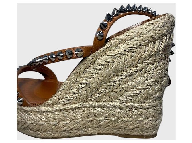 Sandali Christian Louboutin camel T.40 Cammello - vista 6