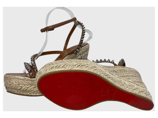 Sandali Christian Louboutin camel T.40 Cammello - vista 8