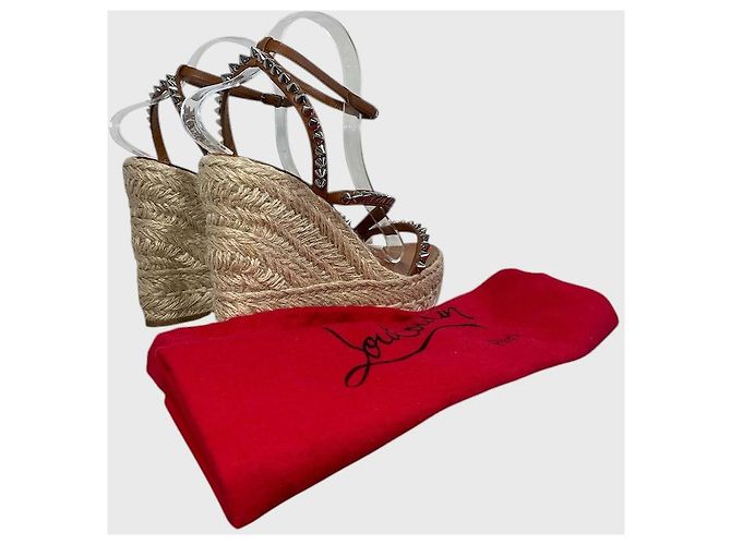 Sandali Christian Louboutin camel T.40 Cammello - vista 9