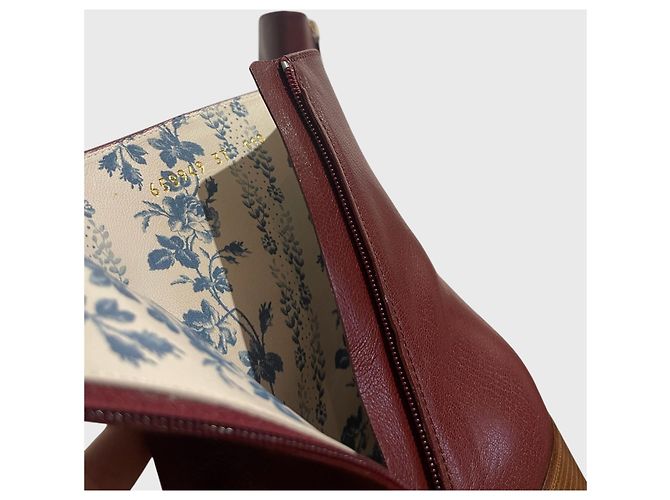 Stivaletti Gucci bordeaux T.37 Bordò - vista 11