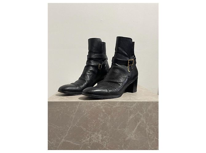 Autre Marque Stivaletti Saint Laurent neri T.38,5 Nero - vista 3