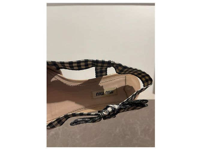Bailarinas slingback Miu Miu T.38 Beige - vista 10