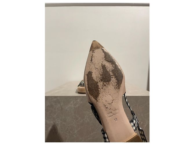 Bailarinas slingback Miu Miu T.38 Beige - vista 7
