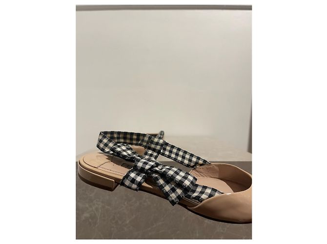 Bailarinas slingback Miu Miu T.38 Beige - vista 8