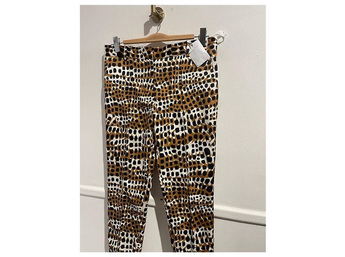 Céline Celine bedruckte Hose T.38 Kamel - Ansicht 3