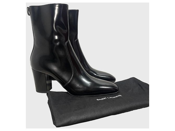 Autre Marque Stivaletti Saint Laurent neri T.39 Nero - vista 10