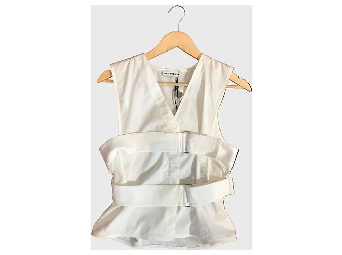 Top Paco Rabanne blanco T.36 - vista 4
