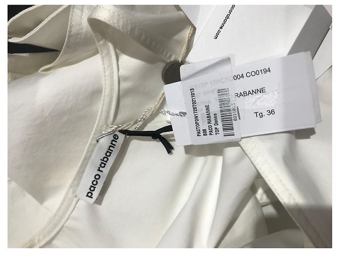 Top Paco Rabanne blanco T.36 - vista 5
