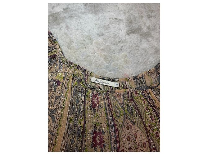 Autre Marque Blusa Mes demoiselles estampada T.38 Beige - vista 3