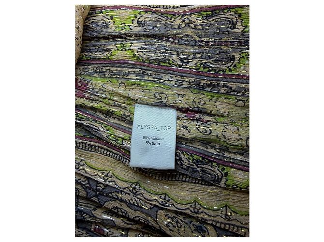 Autre Marque Blusa Mes demoiselles estampada T.38 Beige - vista 4