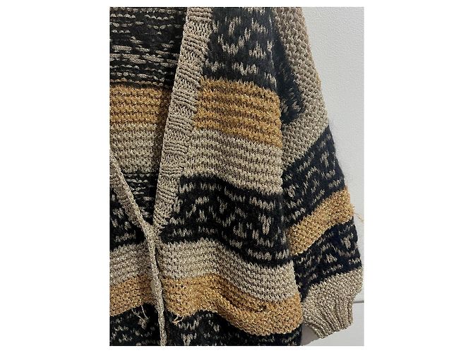 Autre Marque Weste Mes Demoiselles schwarz gold T.2 Beige - Ansicht 2