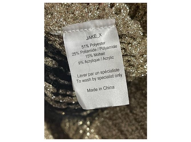 Autre Marque Weste Mes Demoiselles schwarz gold T.2 Beige - Ansicht 6