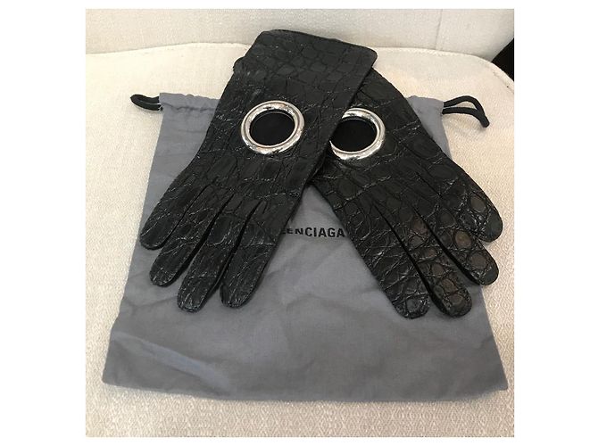 Balenciaga Handschuhe T.7,5 Schwarz - Ansicht 8