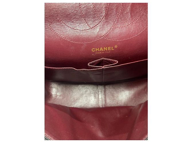 Chanel 2.55 Tasche aus schwarzem gestepptem Leder - Ansicht 9