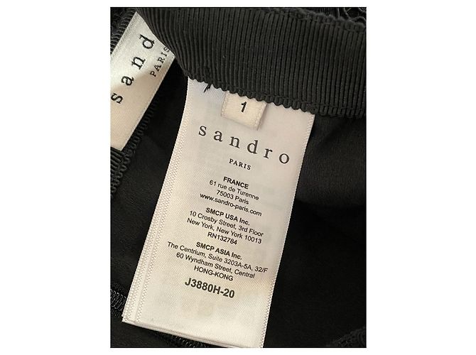 Sandro Midi Rock aus schwarzer Baumwollspitze - Ansicht 5