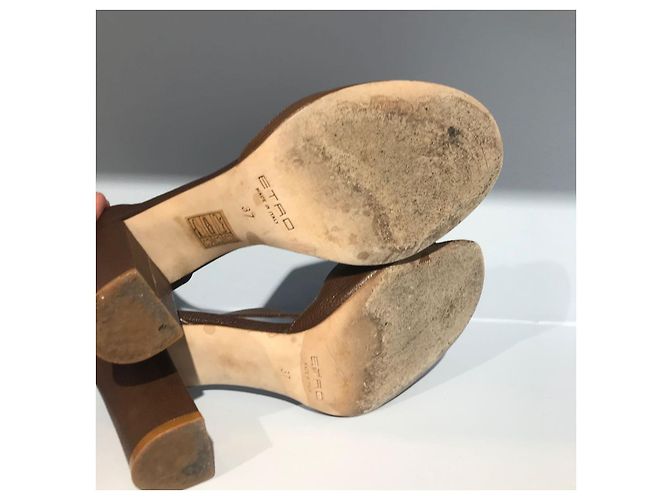 Sandali Etro in pelle marrone taglia 37 - vista 4