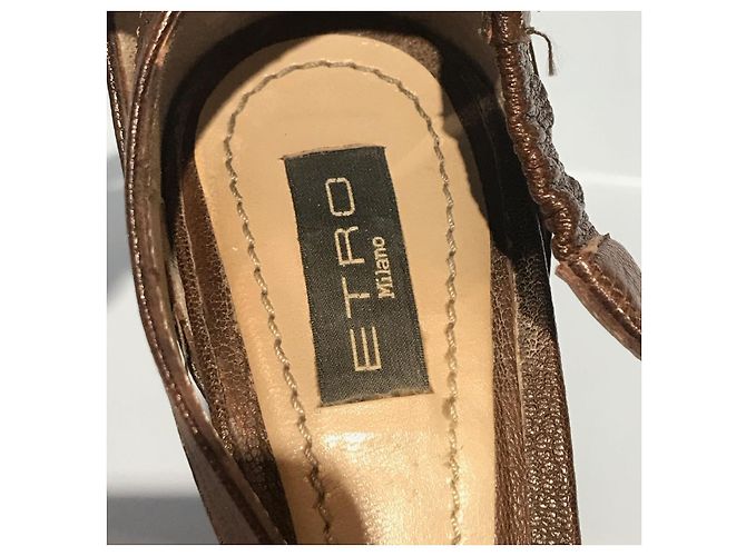 Sandali Etro in pelle marrone taglia 37 - vista 6