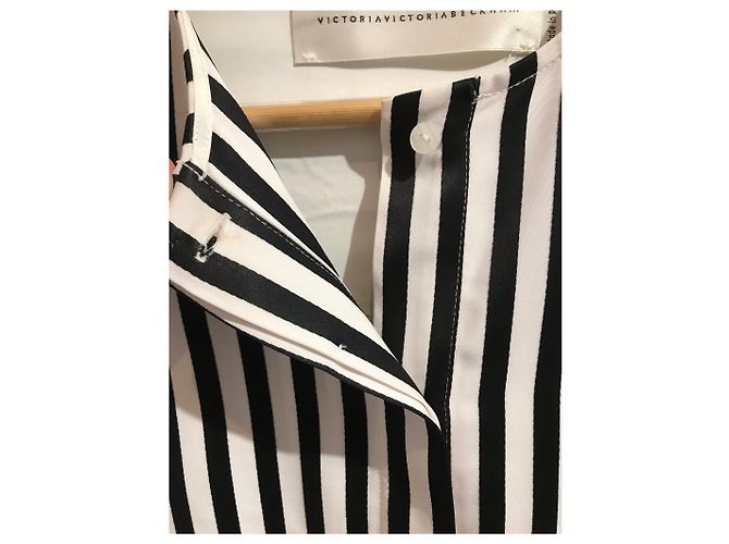 Camicia Victoria Beckham a righe T.34 Nero - vista 2