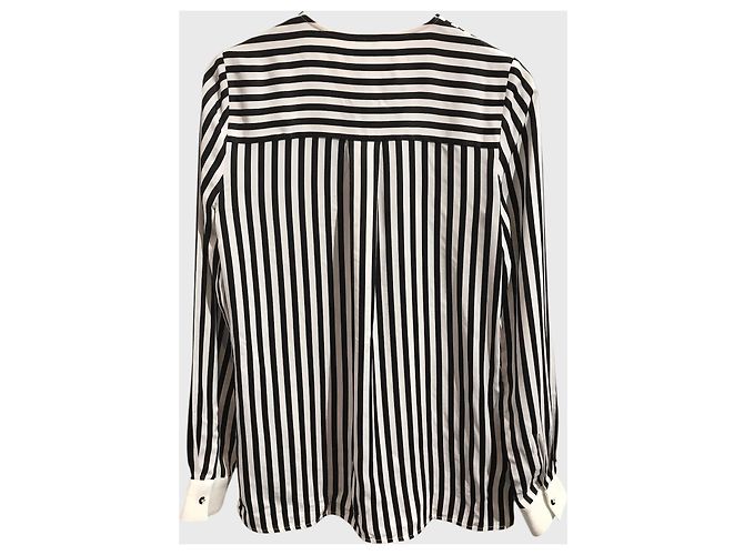 Camicia Victoria Beckham a righe T.34 Nero - vista 3