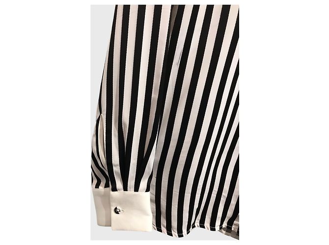 Camicia Victoria Beckham a righe T.34 Nero - vista 4