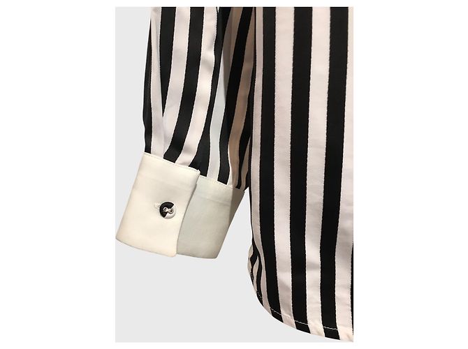 Camicia Victoria Beckham a righe T.34 Nero - vista 5