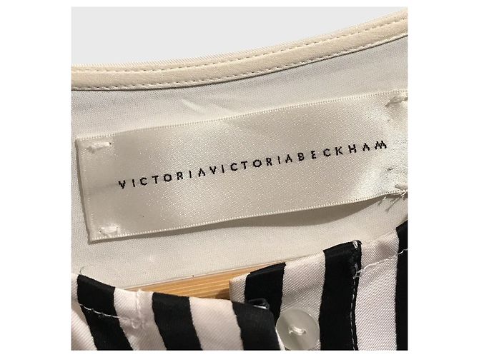 Camicia Victoria Beckham a righe T.34 Nero - vista 7