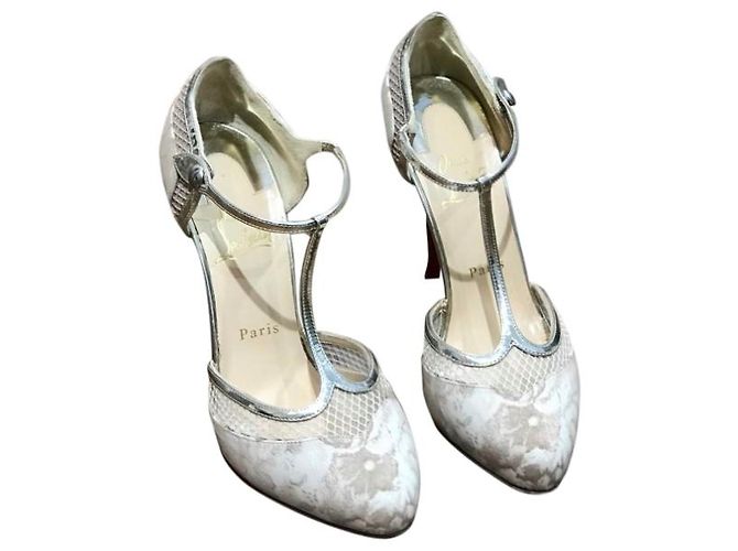 Décolleté Christian Louboutin T.37,5 Bianco - vista 7