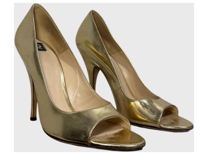 Décolleté Dolce & Gabbana dorate T.38 D'oro - vista 2