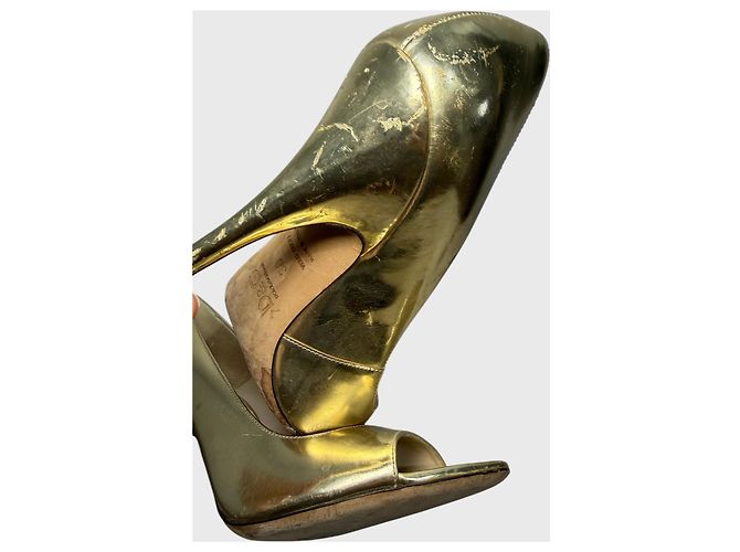 Décolleté Dolce & Gabbana dorate T.38 D'oro - vista 7