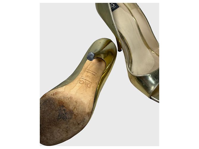 Décolleté Dolce & Gabbana dorate T.38 D'oro - vista 8