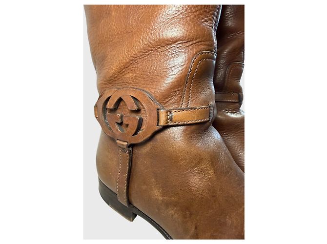 Botas Gucci marrones T.36,5 Castaño - vista 2