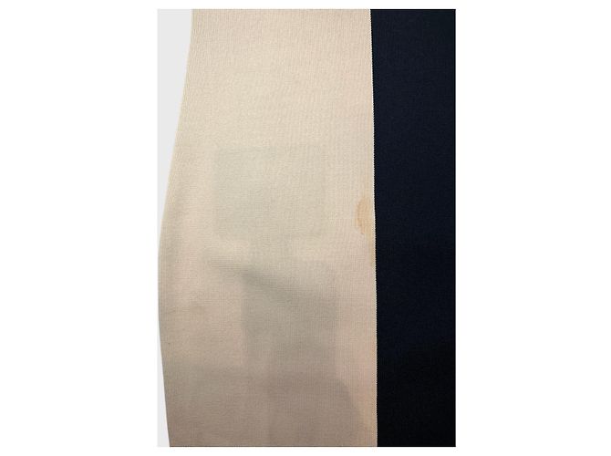 Autre Marque Solace Zweifarbiges Strick Maxikleid Schwarz Beige - Ansicht 5