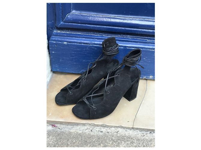 Autre Marque Sandali Saint Laurent T.37,5 Nero - vista 2