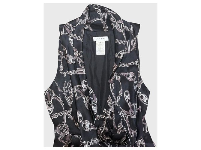 Triomphe Céline Celine Kleid schwarz T.38 - Ansicht 4