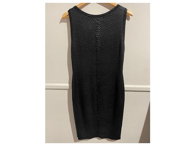 Vestido Gucci negro de malla efecto pitón Talla L - vista 3