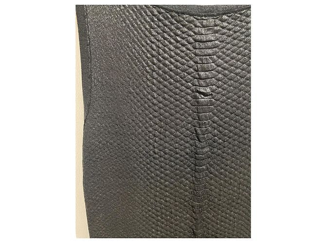 Vestido Gucci negro de malla efecto pitón Talla L - vista 4