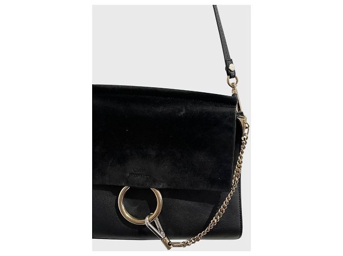 Borsa a mano Chloé Faye in pelle nera Nero - vista 3