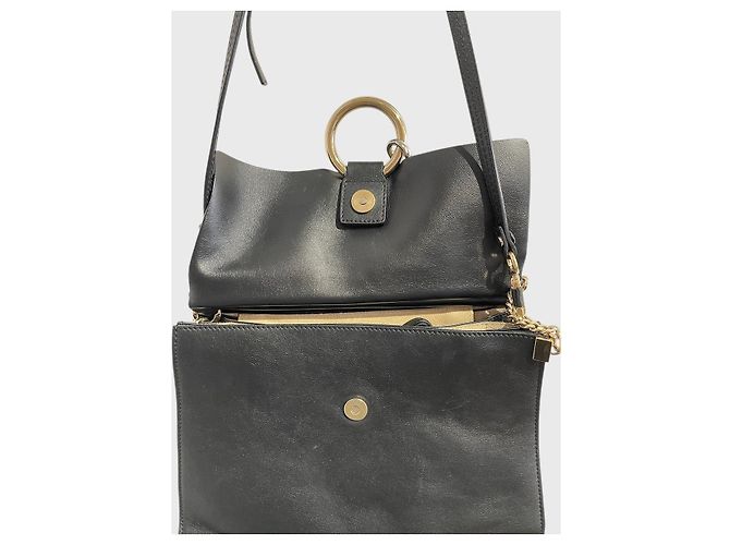 Borsa a mano Chloé Faye in pelle nera Nero - vista 6