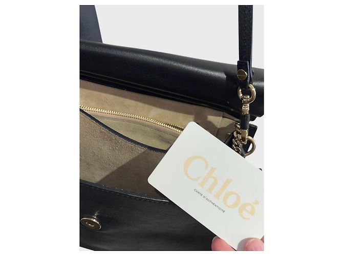 Borsa a mano Chloé Faye in pelle nera Nero - vista 9
