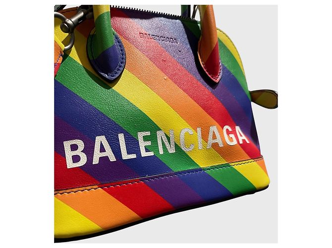 Borsa Balenciaga Ville XS Multicolore - vista 8
