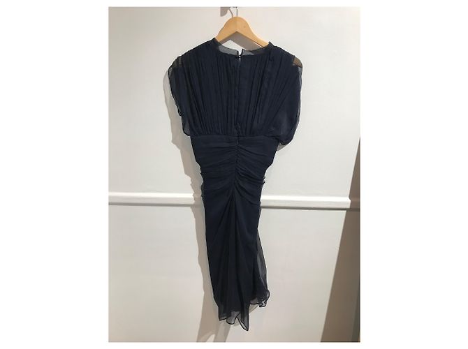 Robe Diane Von Furstenberg bleu marine T.2 Blue - view 3