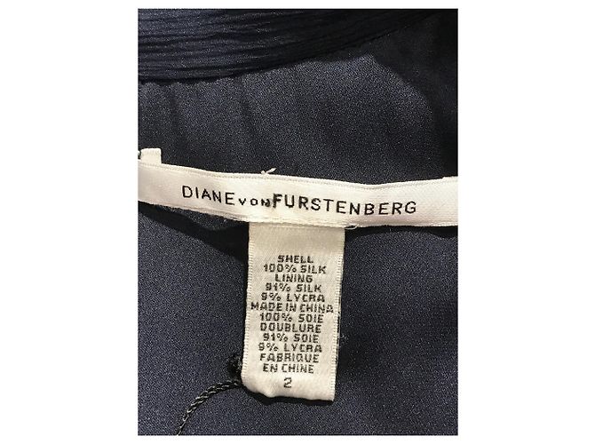 Robe Diane Von Furstenberg bleu marine T.2 Blue - view 4